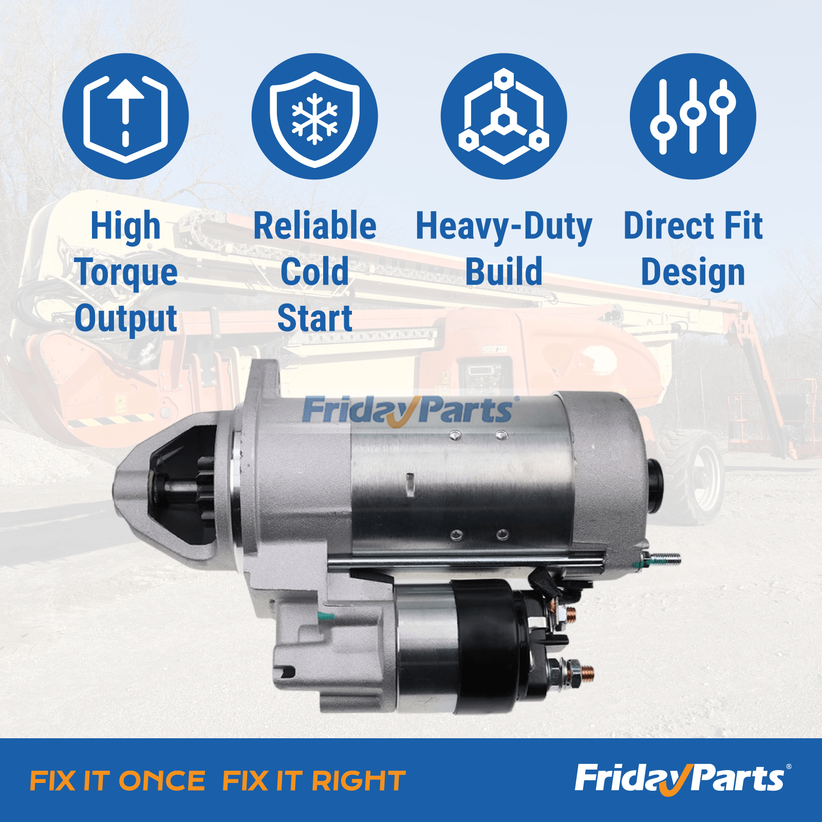 Compra Motor de arranque 7020479 para elevador de pluma JLG 1250AJP 600A 600AJ 660SJ 660SJC 800A 800AJ en Fridayparts