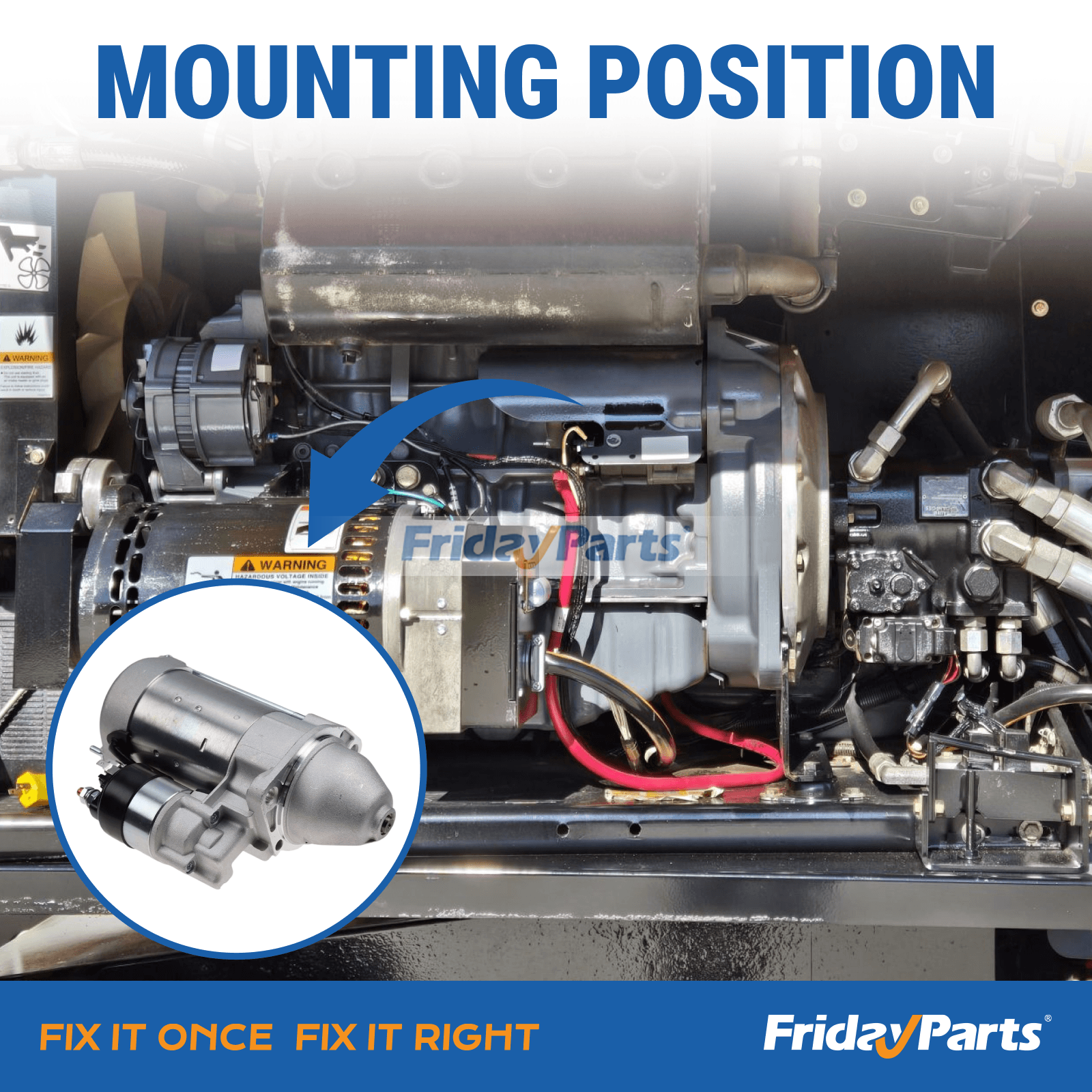 Motor de arranque 7020479 para elevador de pluma JLG 1250AJP 600A 600AJ 660SJ 660SJC 800A 800AJ para Plataformas de trabajo aéreas