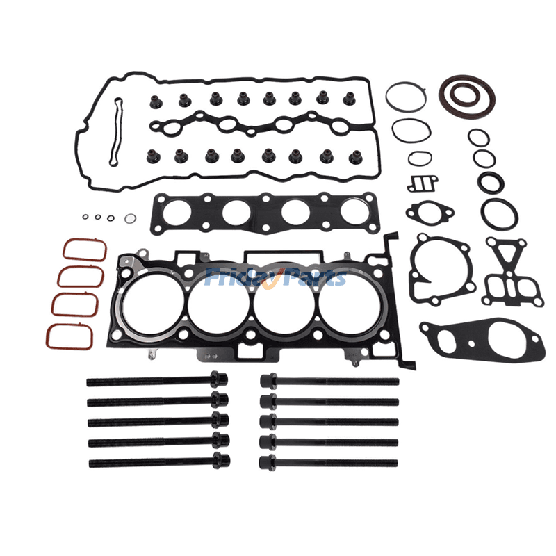 FridayParts Zylinderkopfdichtungssatz mit Schrauben und Einlass-/Auslassventilen, Kia