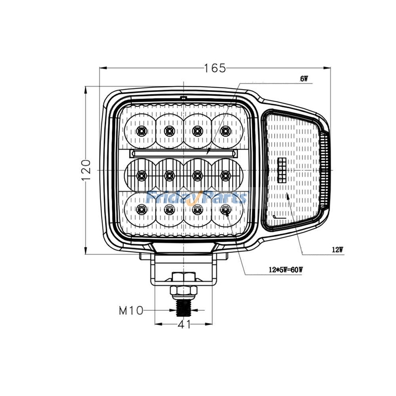 Head Signal Lamp compatible with Engine,Loader,Telehandler