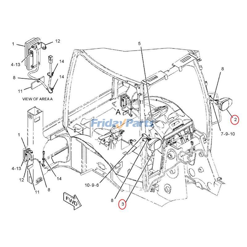  24V Headlighterpillar CAT For CAT