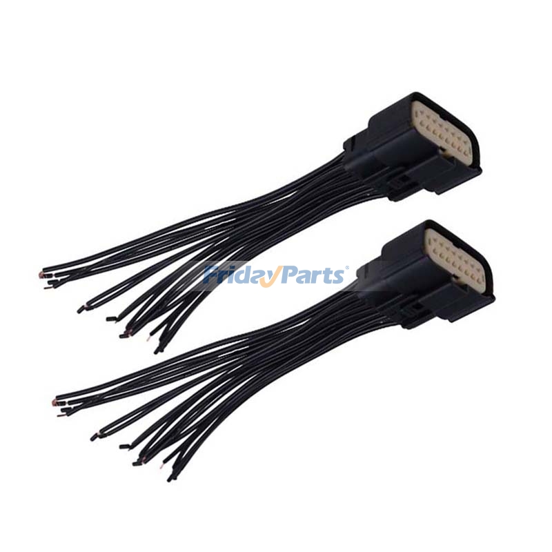 16 Pins Headlight Connector Pigtail 68202814AA for Jeep Grand Cherokee Xenon HID SRT LED 2014-2018 Ram 2500 3500 6.7L L6 2024 