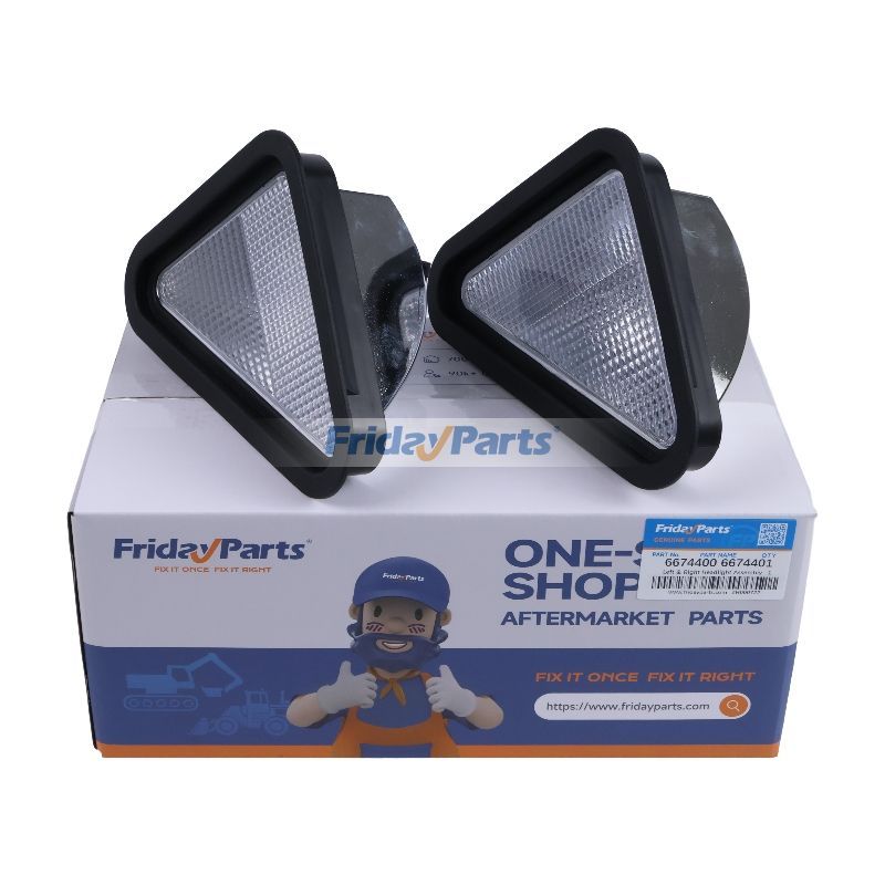 Kit de faros delanteros, lámpara de lente, luz 6674400 6674401 6718042 6718043 para cargadora Bobcat S175 S185 S205 S220 S250 S300 751 753 763 773 863 873 T110 T140 T180 T250 T300 T320