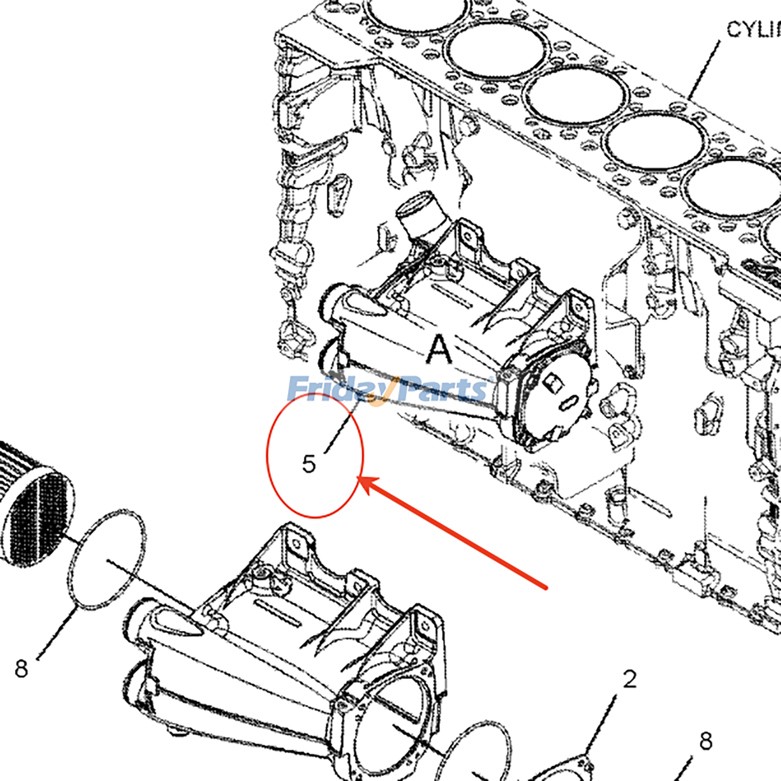 Carcaça do trocador de calor 364-8252 para motor Caterpillar CAT C18 e gerador SR4 para Motor,Gerador