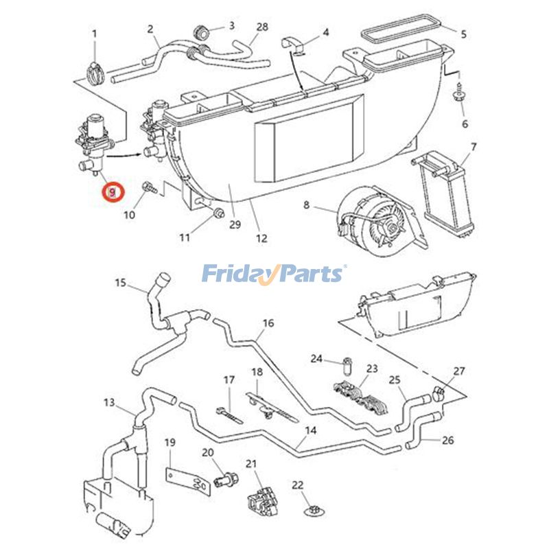 Heizungsregelventil 5103770AA für 2002-2006 Dodge Sprinter 2500 3500für Für Dodge