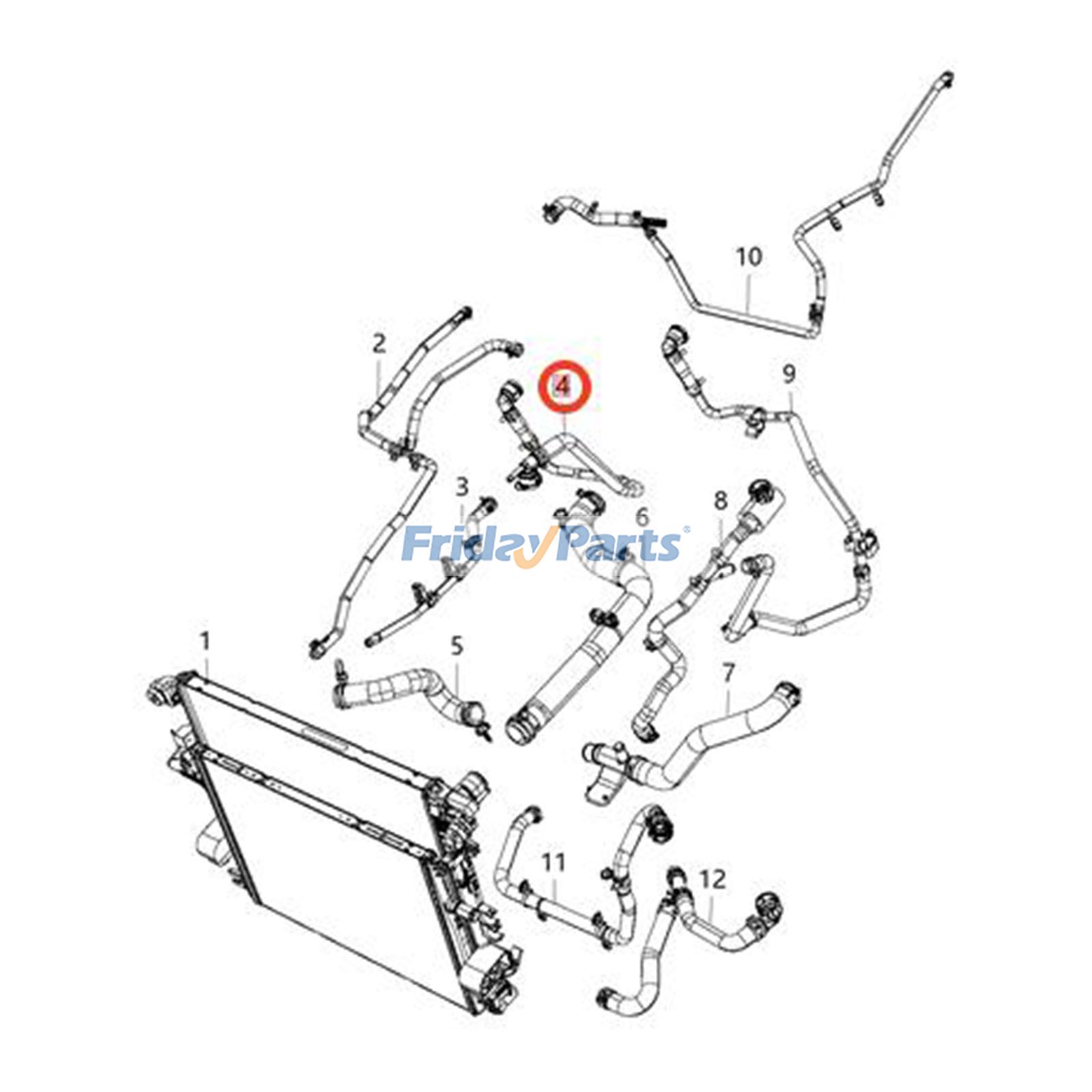 tuyau de chauffage de FridayParts