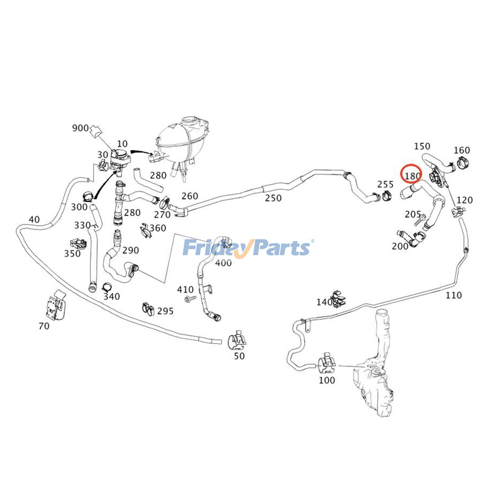 Heater Hose Line Assembly for Vehicle