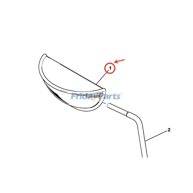 Espelho hemisférico 331/29629 para JCB Telehandler 537 540 550 531-70 535-125 535-140 540-140 550-140 530S 540S 536-70 541-70 535-95 537LE