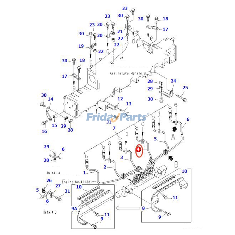 High Pressure Fuel Pipe for Engine,Generator,Loader,Off-Road Truck