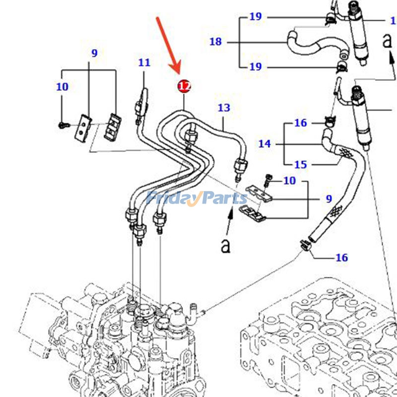 High Pressure Pipe for Engine,Excavator