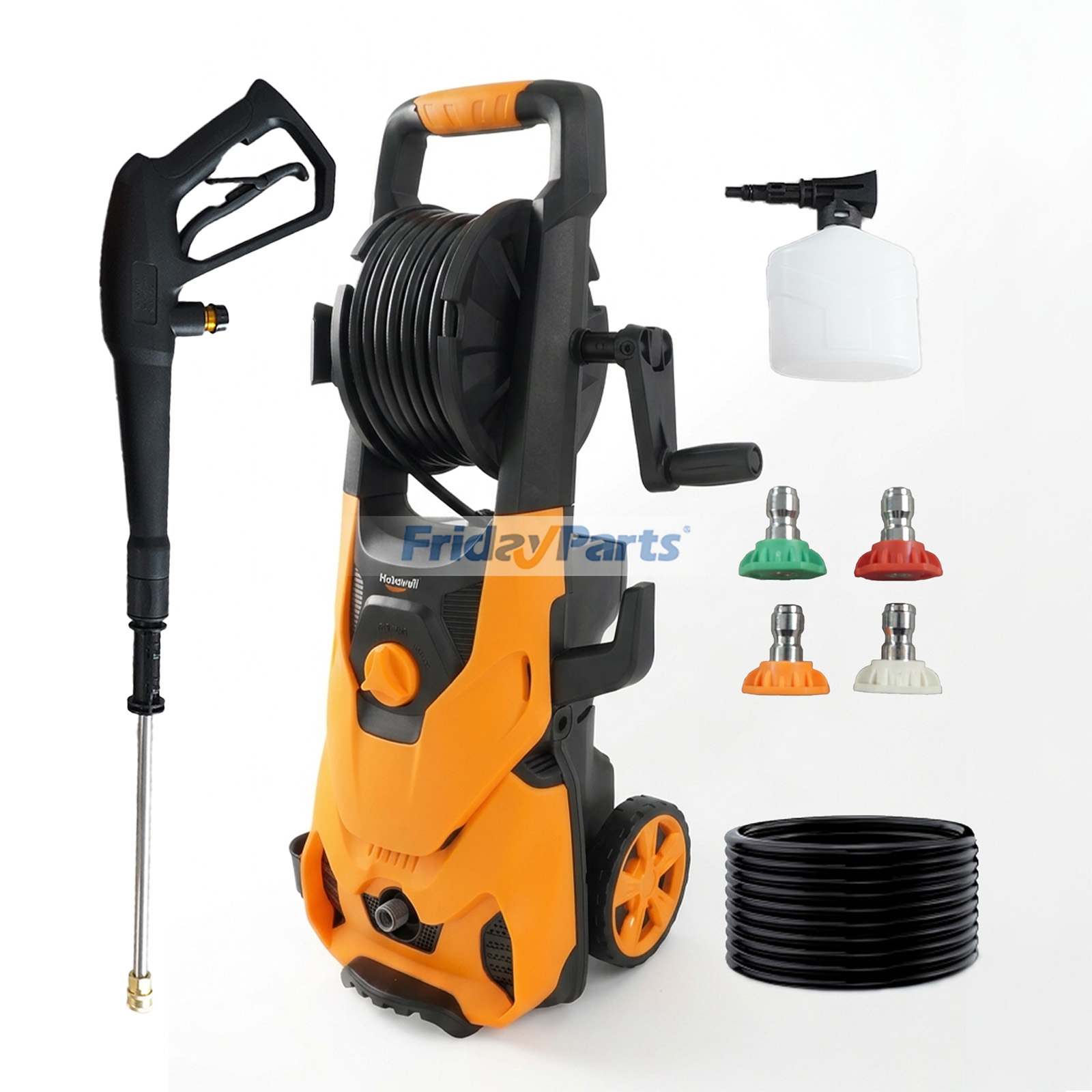 Nettoyeur haute pression, nettoyeur électrique vertical 2000 W, 4800 PSI et 3,6 GPM, 110 V, noir et orange