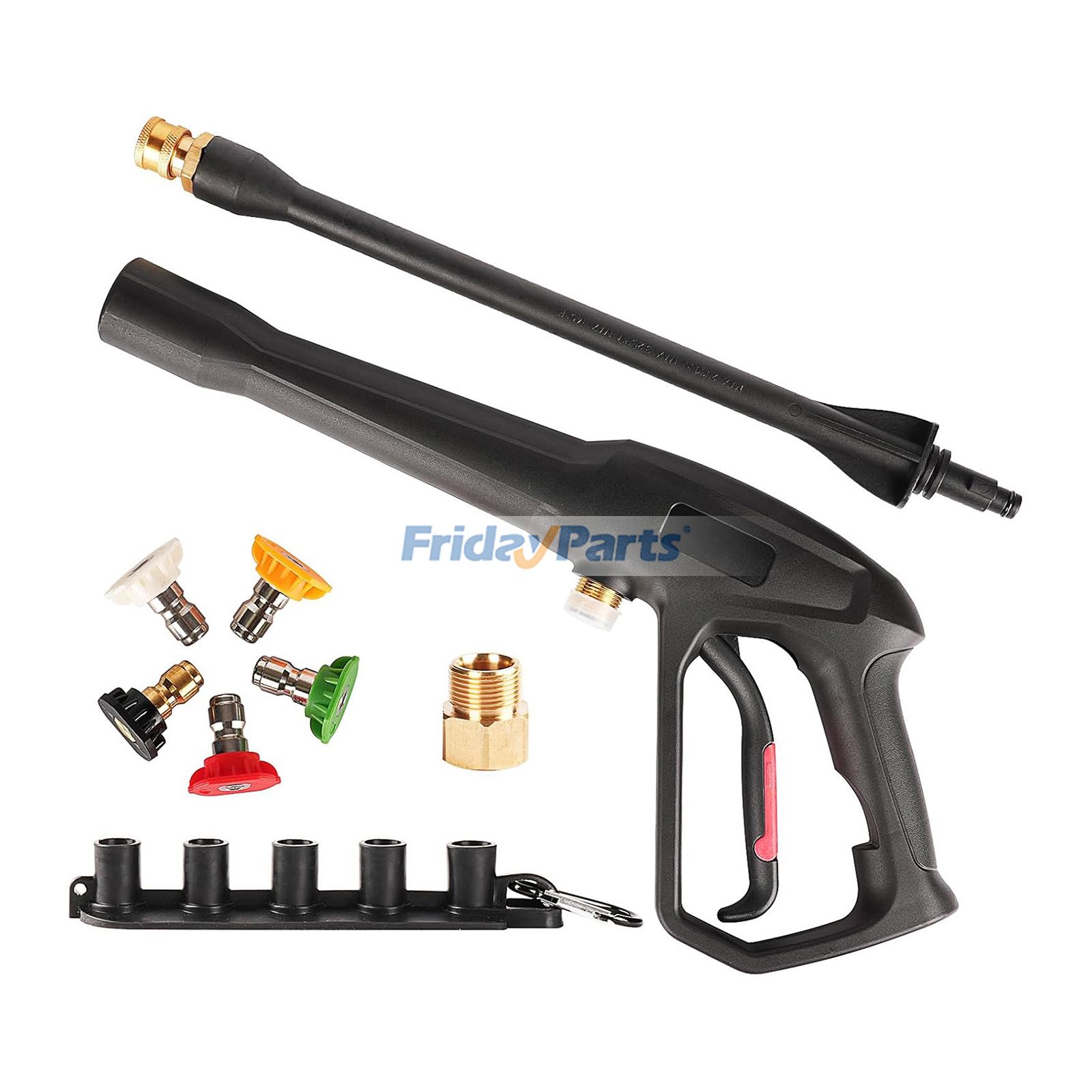 High Pressure Washer Gun Kit with 5 Nozzles & Extension Wand for Karcher Ryobi Greenworks Powerstroke Electric Power Washer