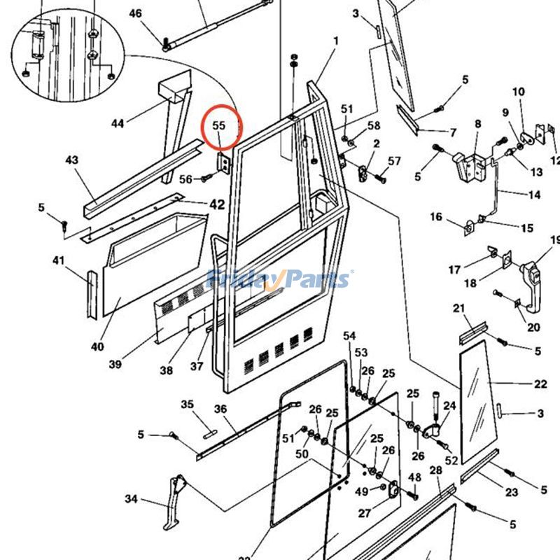 FridayParts Scharnier