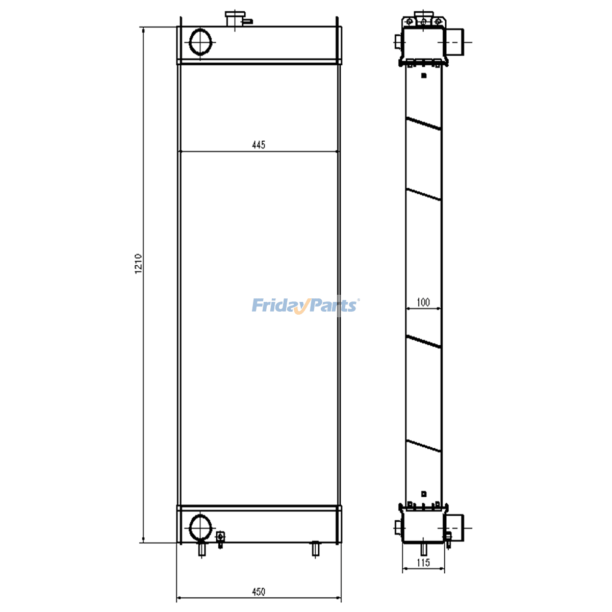 For Hitachi Excavator ZX330-3 ZX350H-3 ZX400W-3 Water Tank Radiator Core ASS'Y 4649913