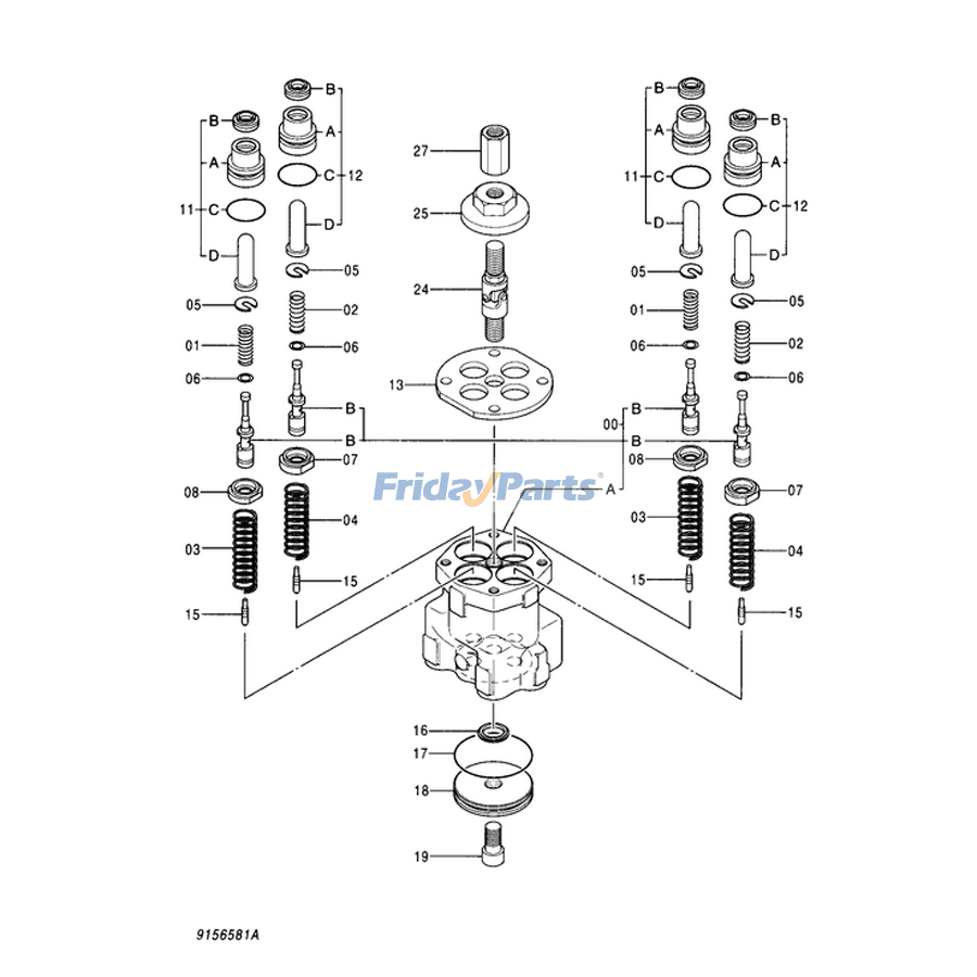  Hydraulic Pilot Control Valve EX220-5 EX300-5 EX350K-5 EX370-5M For HITACHI