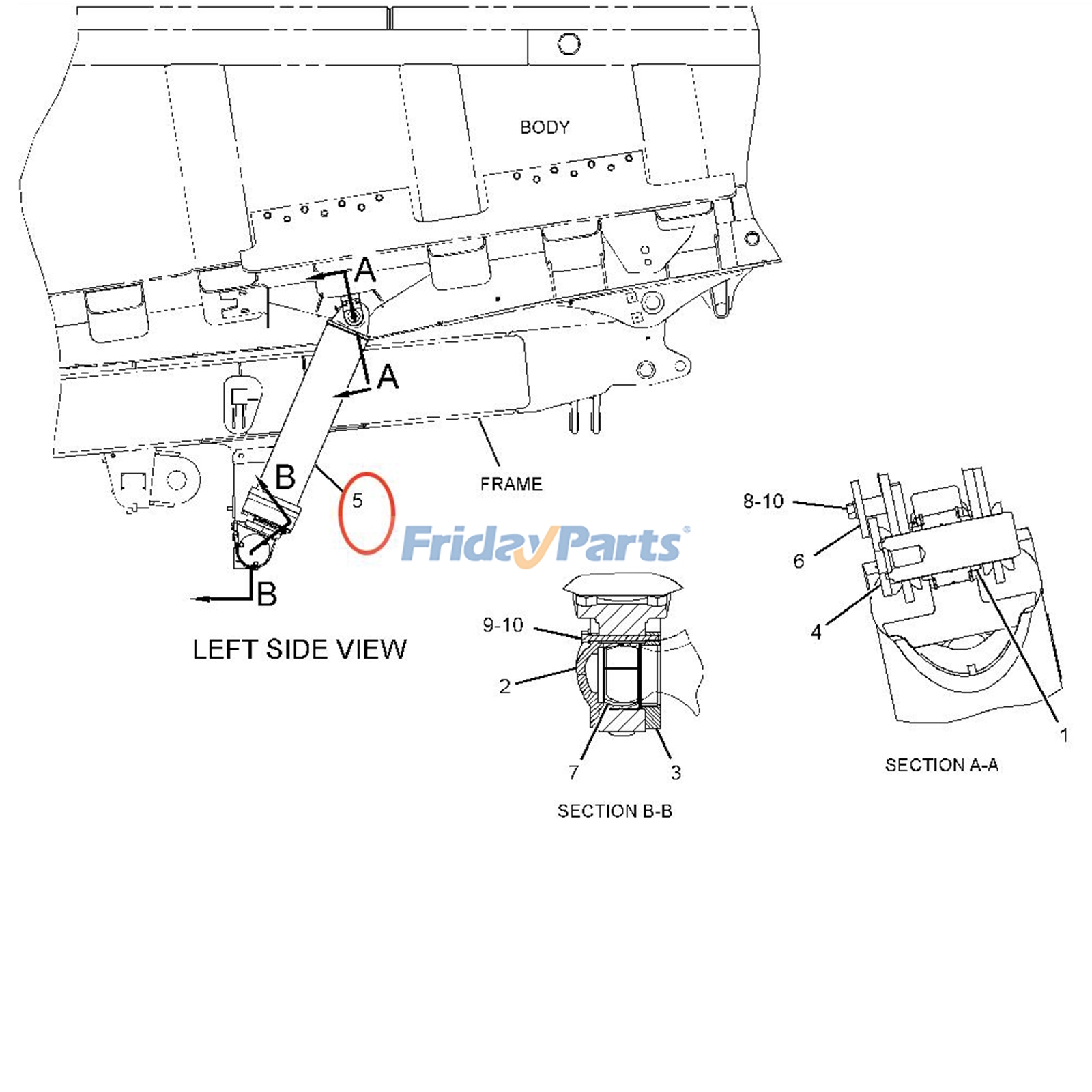 Cilindro de elevación 296-0738 para motor Caterpillar CAT C18 C27 Camión 773G 775G AD55B AD60 Para CAT