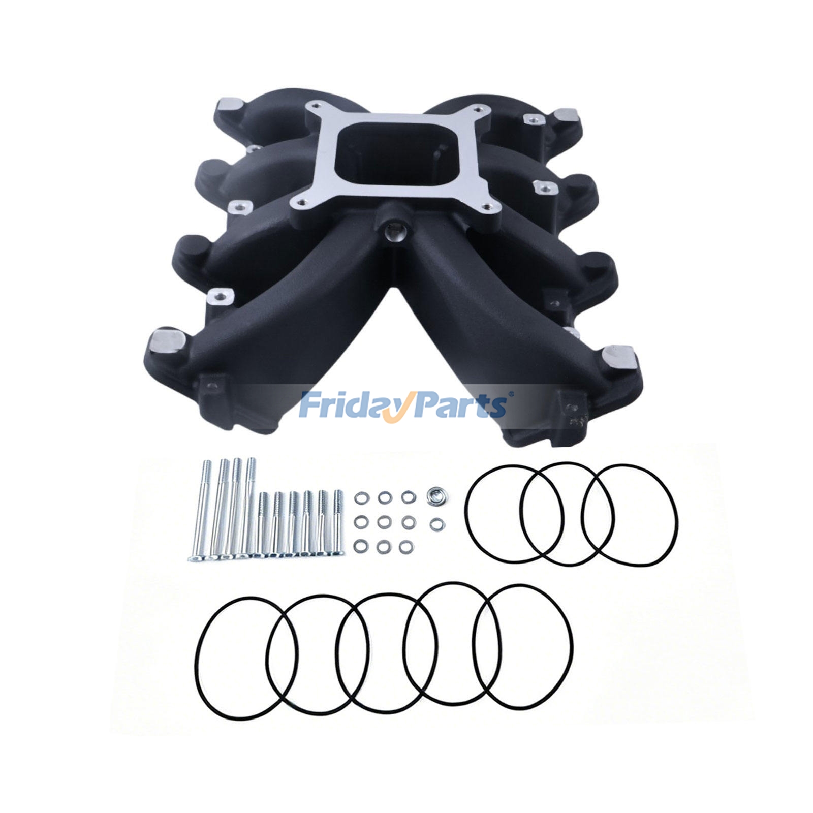 Colector de admisión de carburador de plano único Holley 300-132BK para motores GM LS1 LS2 LS6