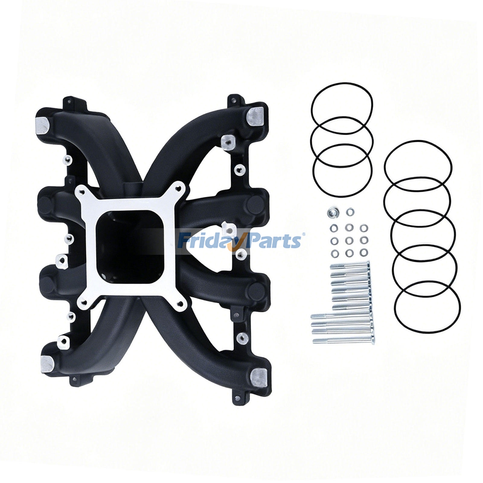 Colector de admisión de carburador de plano único Holley 300-132BK para motores GM LS1 LS2 LS6 Para OTRA MARCA