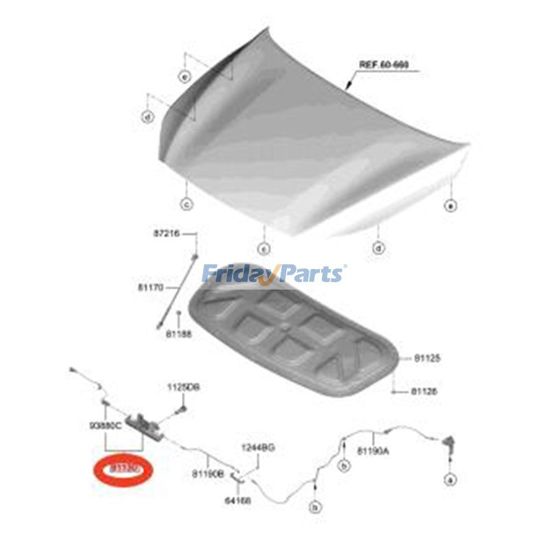 FridayParts Hood Lock Latch Assembly