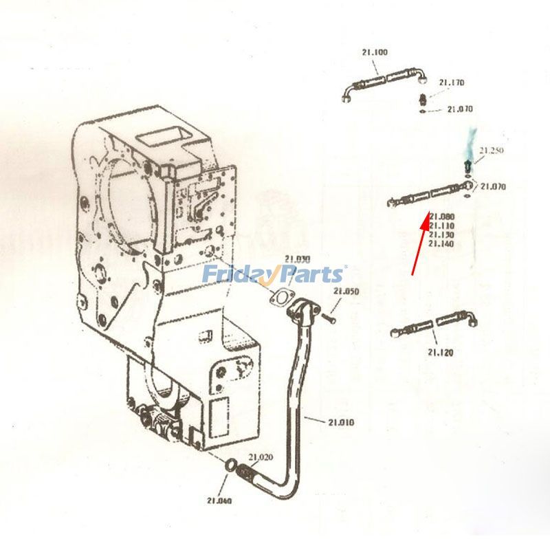Manguera 0501204427 para caja de cambios ZF 4WG180 4WG200 Para ZF