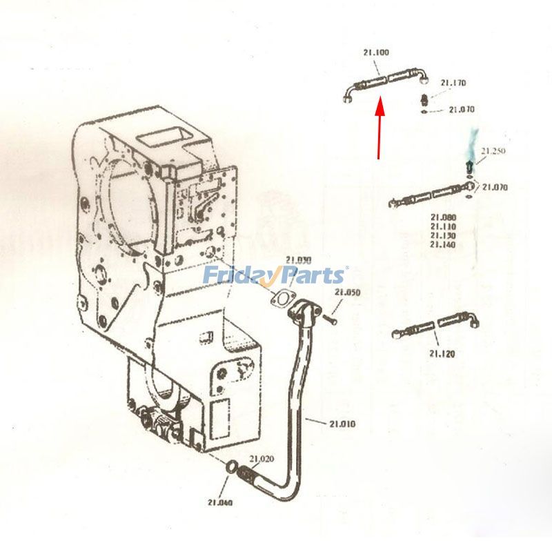 Manguera 0501204674 para caja de cambios ZF 4WG180 4WG200 Para ZF