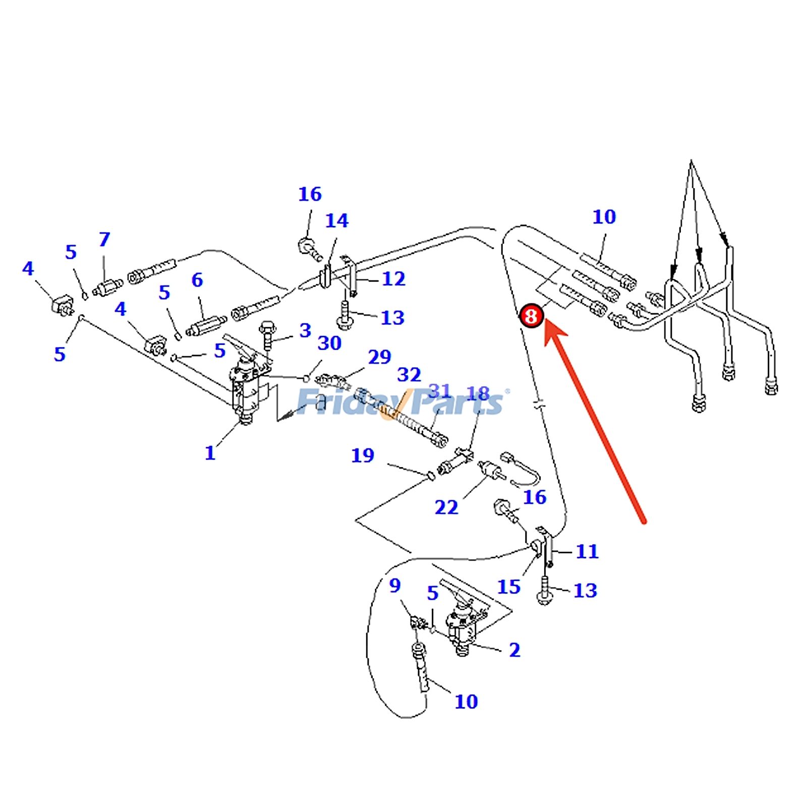 Hose  for Compactor,Crane,Dozer,Engine,Excavator,Loader,Motor Grader,Off-Road Truck