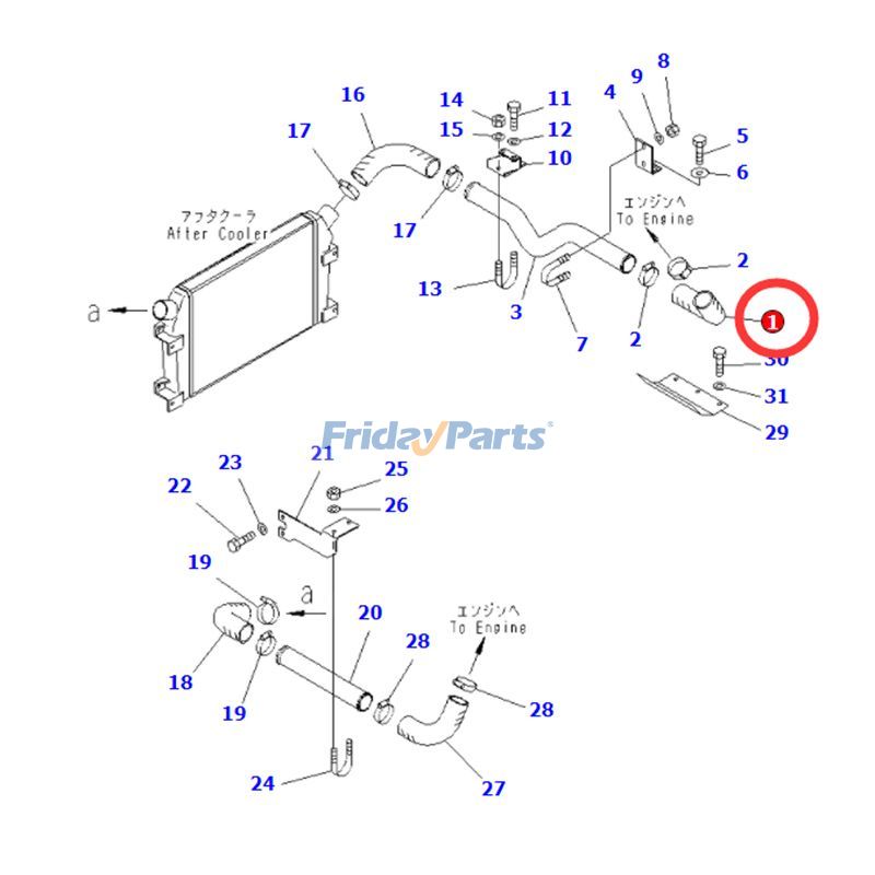 Hose 6D125E for Excavator