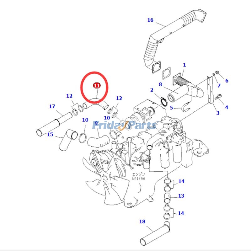 Hose 6D125E for Excavator