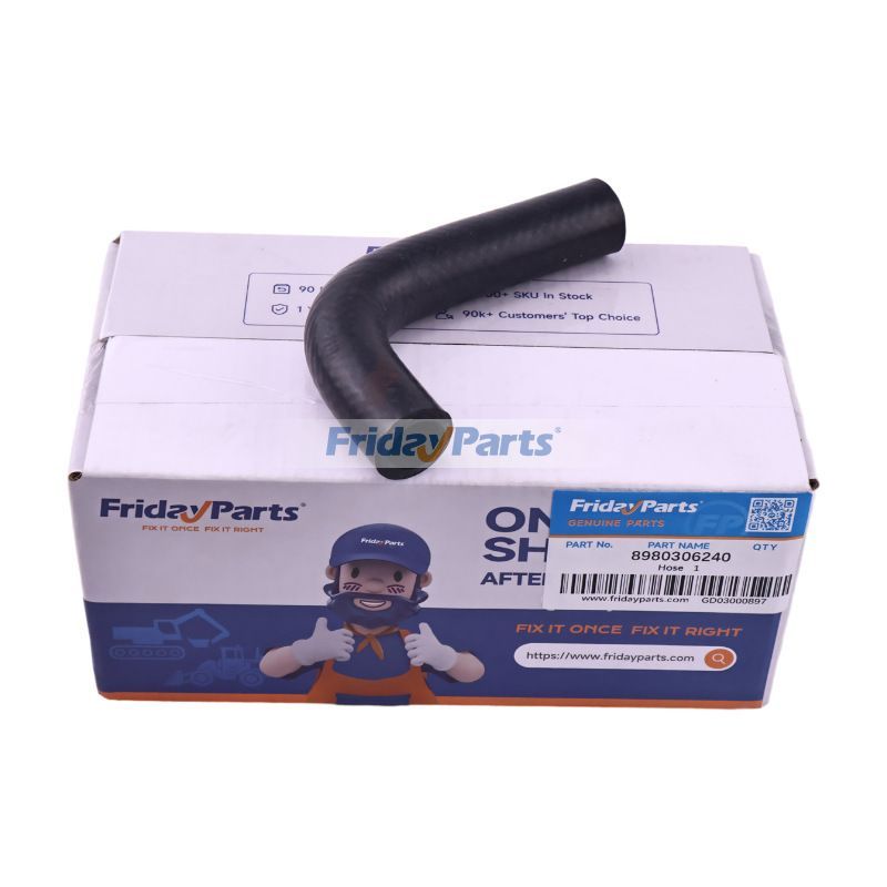 Hose 8980306240 for Isuzu Engine 4LE2 Hitachi Excavator ZX70-3 ZX75UR-3 ZX75US-3 ZX75US-3M ZX85US-3 ZX85USB-3