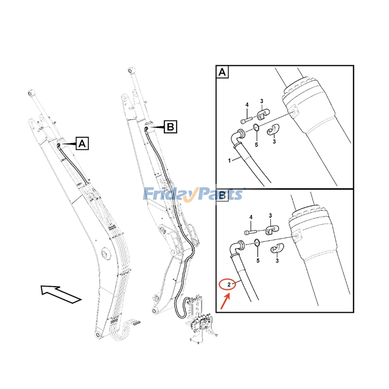 Conjunto de manguera VOE15065752 para excavadora Volvo EC250D EC250E EC300D EC300E EW180C EW180D EW210C EW210D Para VOLVO