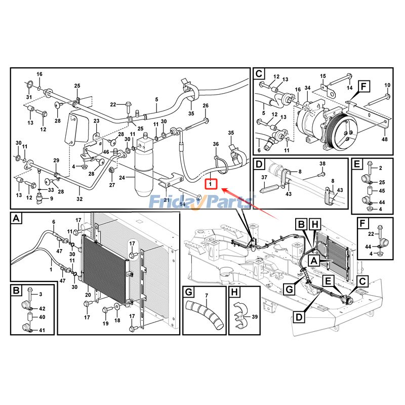 Hose Assembly for Off-Road Truck
