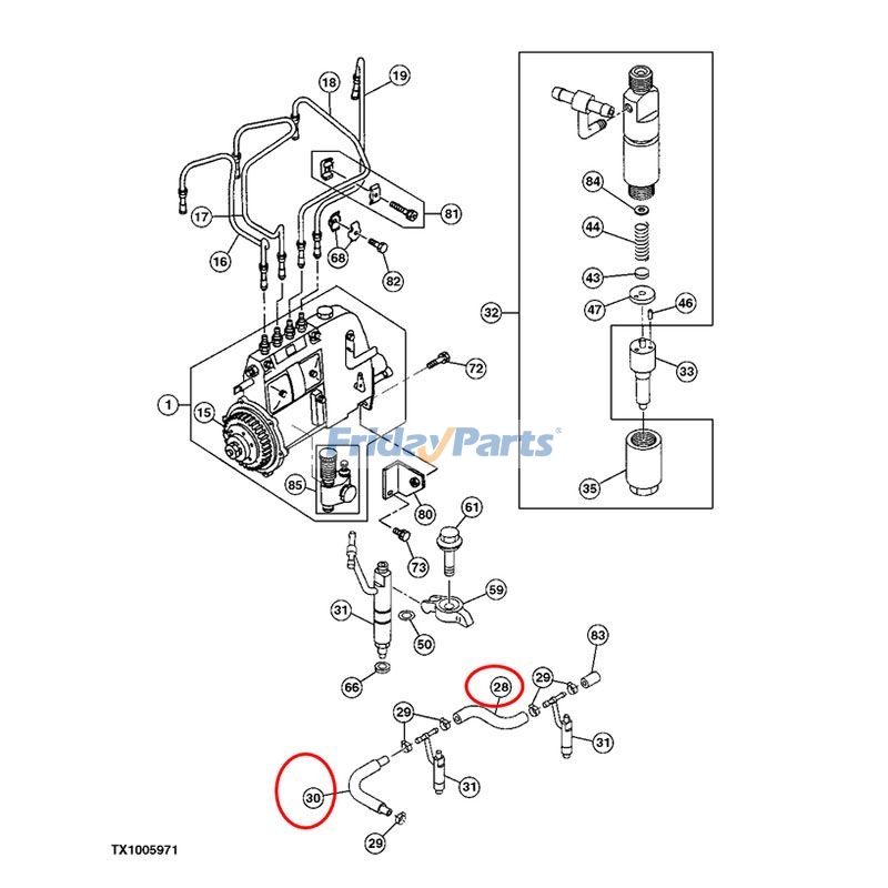 Hose Set Hitachi ZX60 for Excavator