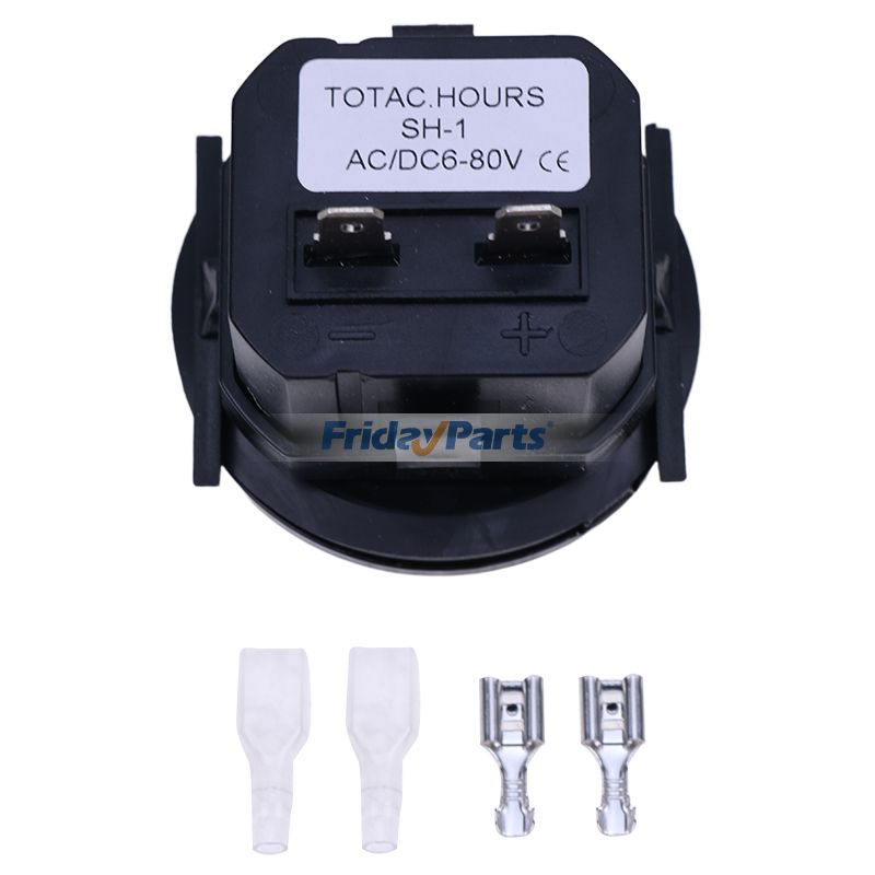 FridayParts Hour Meter 10-80 Volts