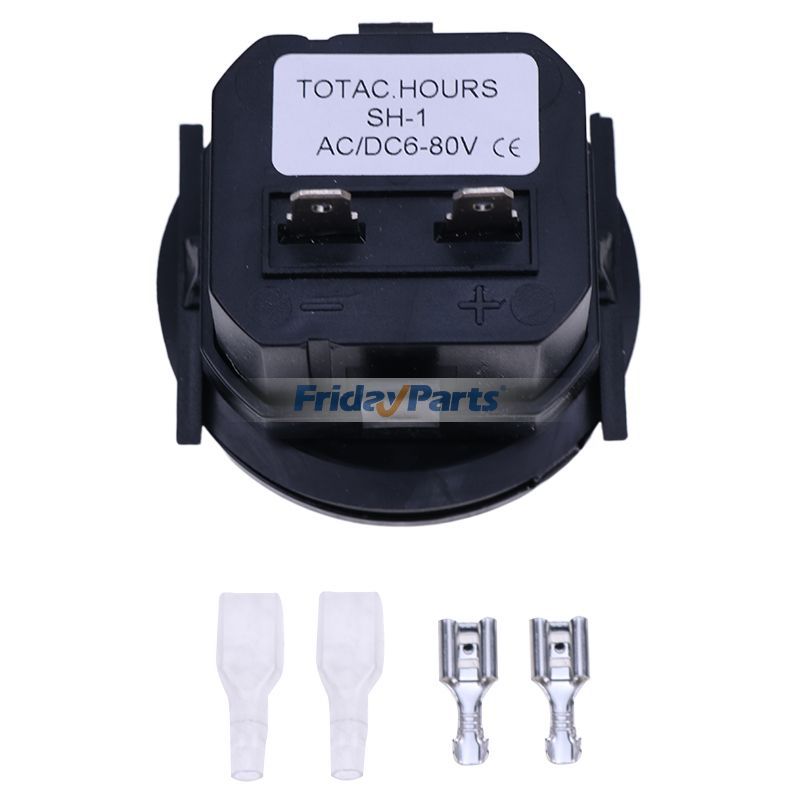 FridayParts Hour Meter 10-80 Volts