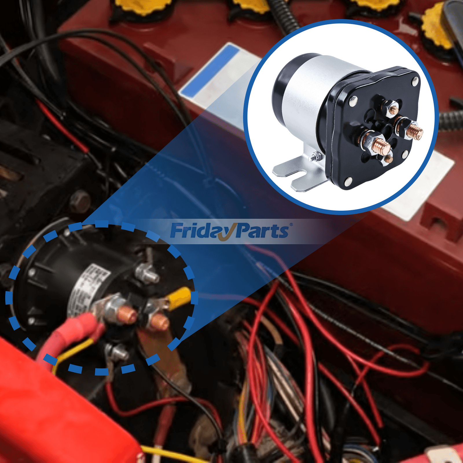 36V Magnetventil 20468G1 für Yamaha Golfwagen G4 G8 G9 G11 G14 G16 Club Car DS Electric 1988-2005für Für Club Car,Für E-Z-GO,Für Yamaha