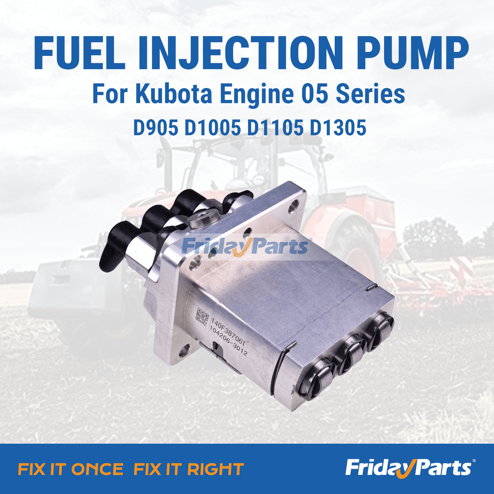 Fuel Injection Pump Assembly for Engine,Excavator,Loader,Mower,Heavy-Duty UTV