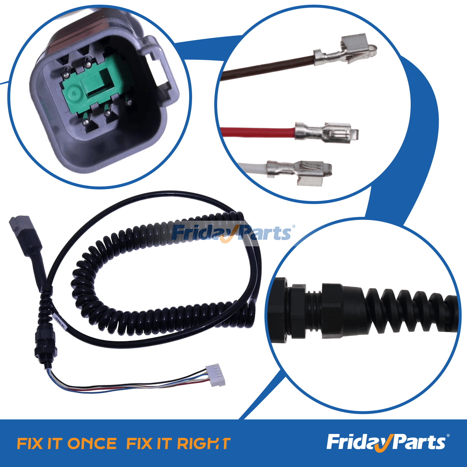 Cable en espiral 137611GT para Genie GS-1330m GS-1432m GS-1530 GS-1532 GS-1930 GS-1932 GS-1932m GS-2032 GS-2046 GS-2632 GS-2646 GS-2669 GS-3232 GS-3246 GS-3369 GS-4046 GS-4655 de FridayParts