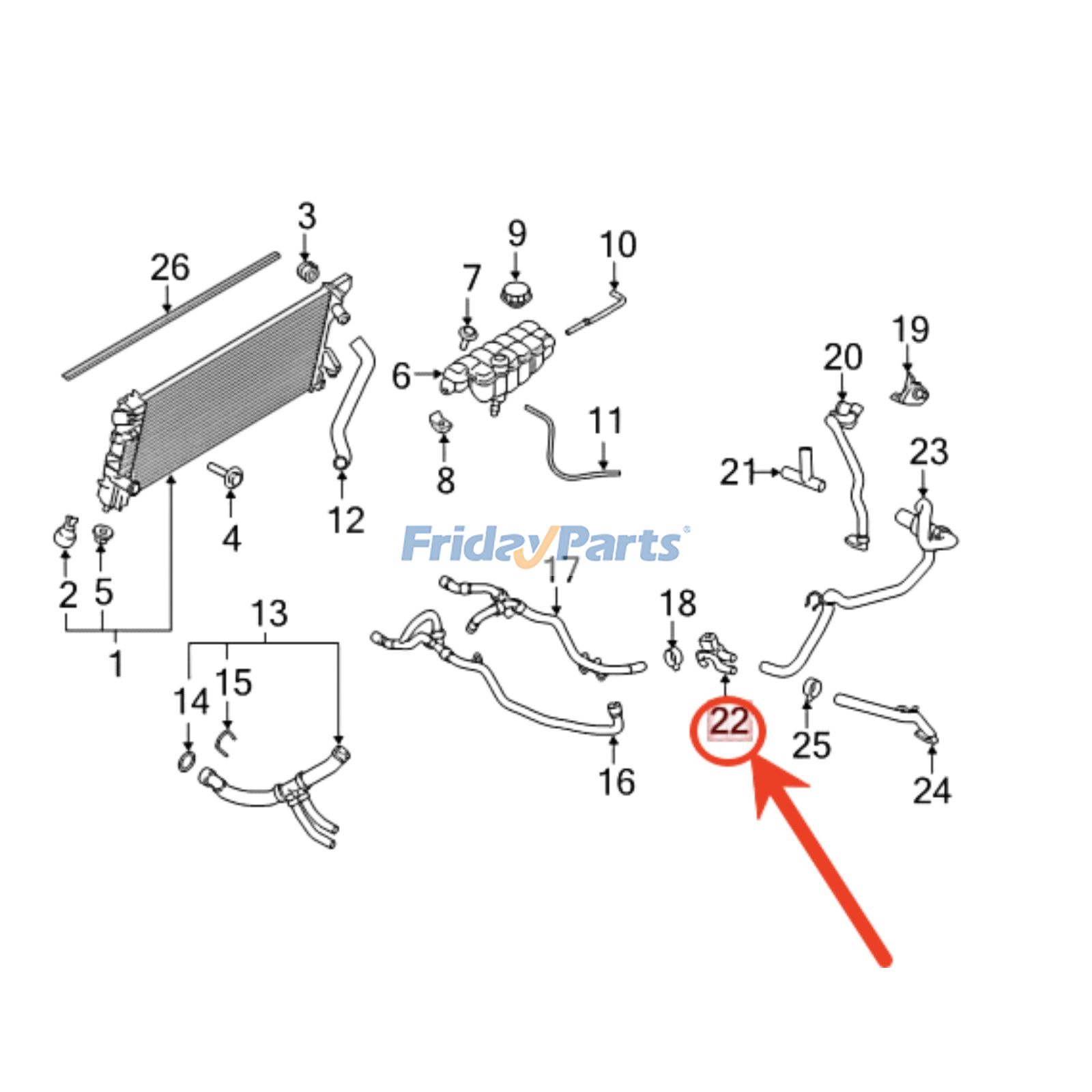 HVAC Heater Control Valve for Vehicle