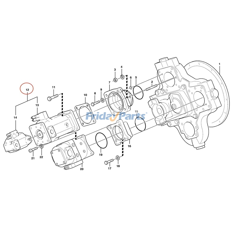 FridayParts Hydraulische Axialkolbenpumpe