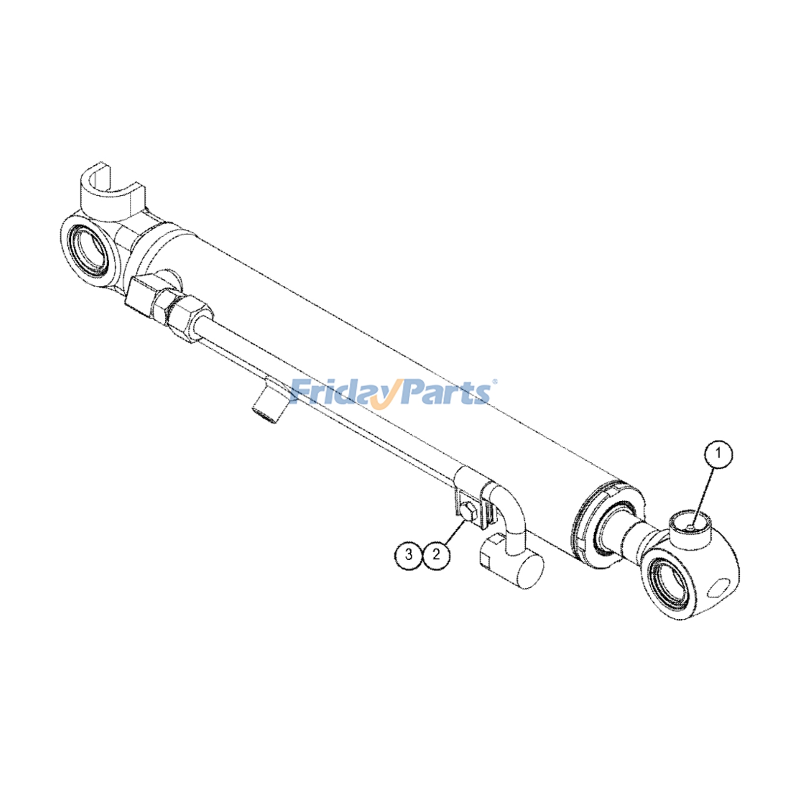 Cilindro hidráulico para cucharón 528-6482 para excavadora Caterpillar con motor CAT C1.1 (modelos 301.6, 301.5 y 301.7CR). Para CAT