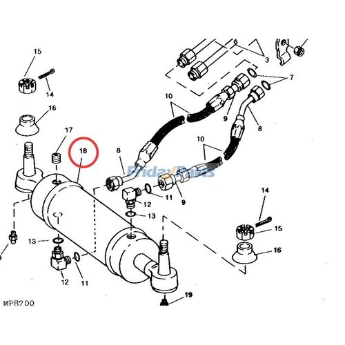 Hydraulic Cylinder AM108896 for John Deere Tractor 955