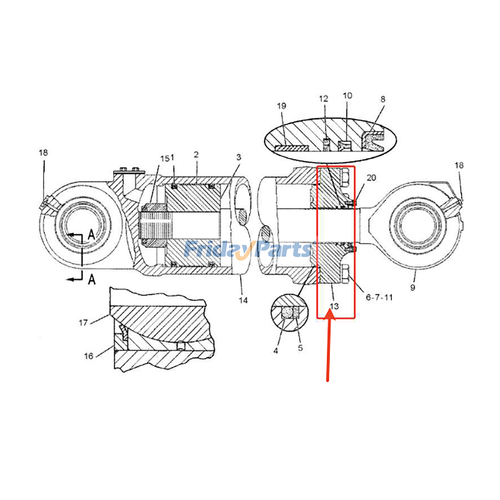 Hydraulic Cylinder Head for Engine,Loader