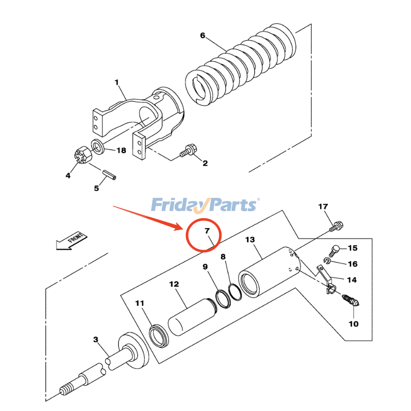 Cilindro hidráulico KSA13070 para CASE 9050B CX290 CX290B CX300C CX300DLC CX330 CX350 CX350B CX350C CX350DLC para Escavadora 