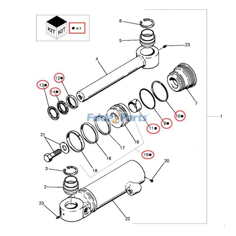 Loader Hydraulic Cylinder Seal Kit