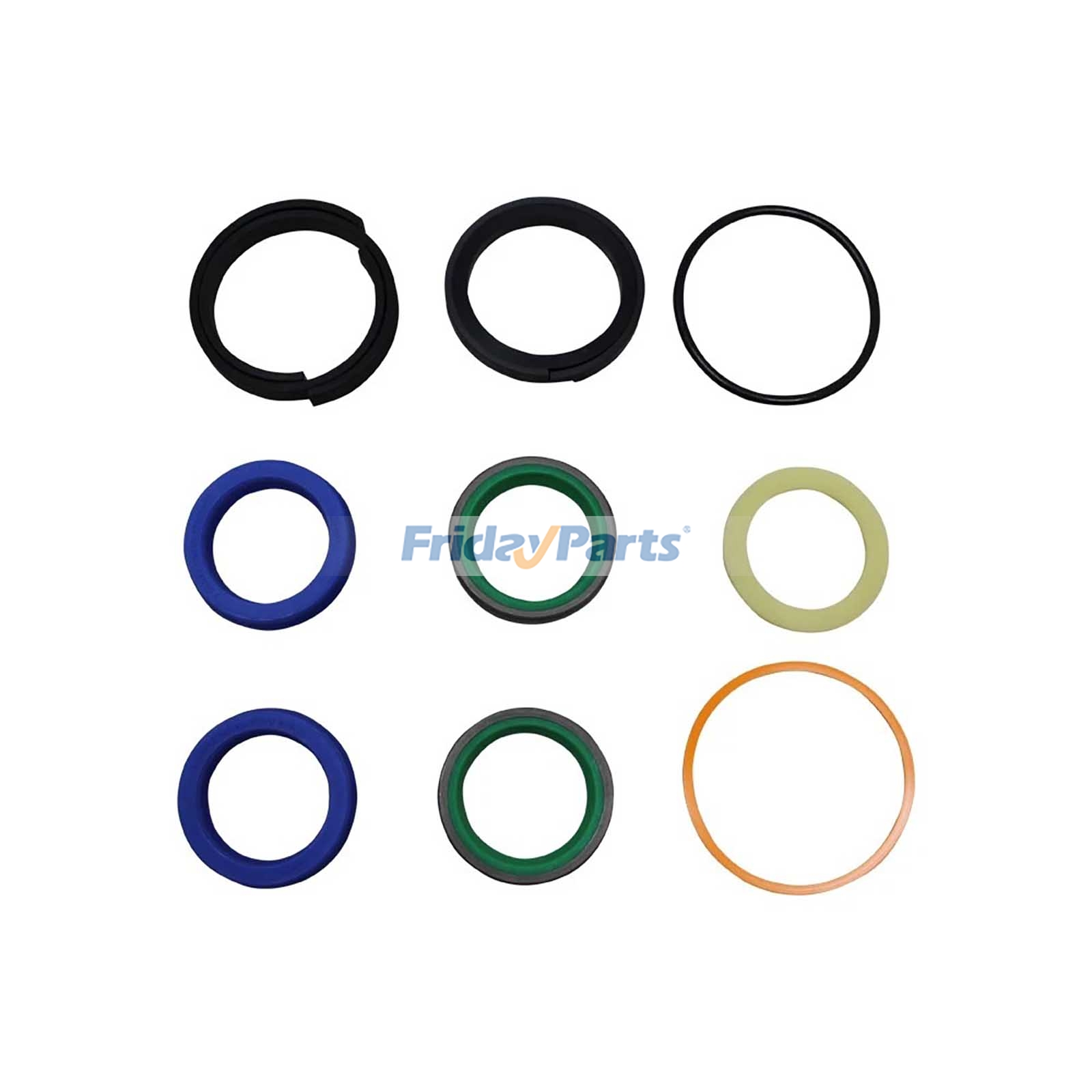 Kit de sellos para cilindro hidráulico G105550 para cargadoras CASE 680C 350 350B 380CK 480C 480D 480E 480E LL 480F 480F LL 480LL 580C 580D 580E 580F 580SD 580SE W11 W11B W4 para Pala cargadora