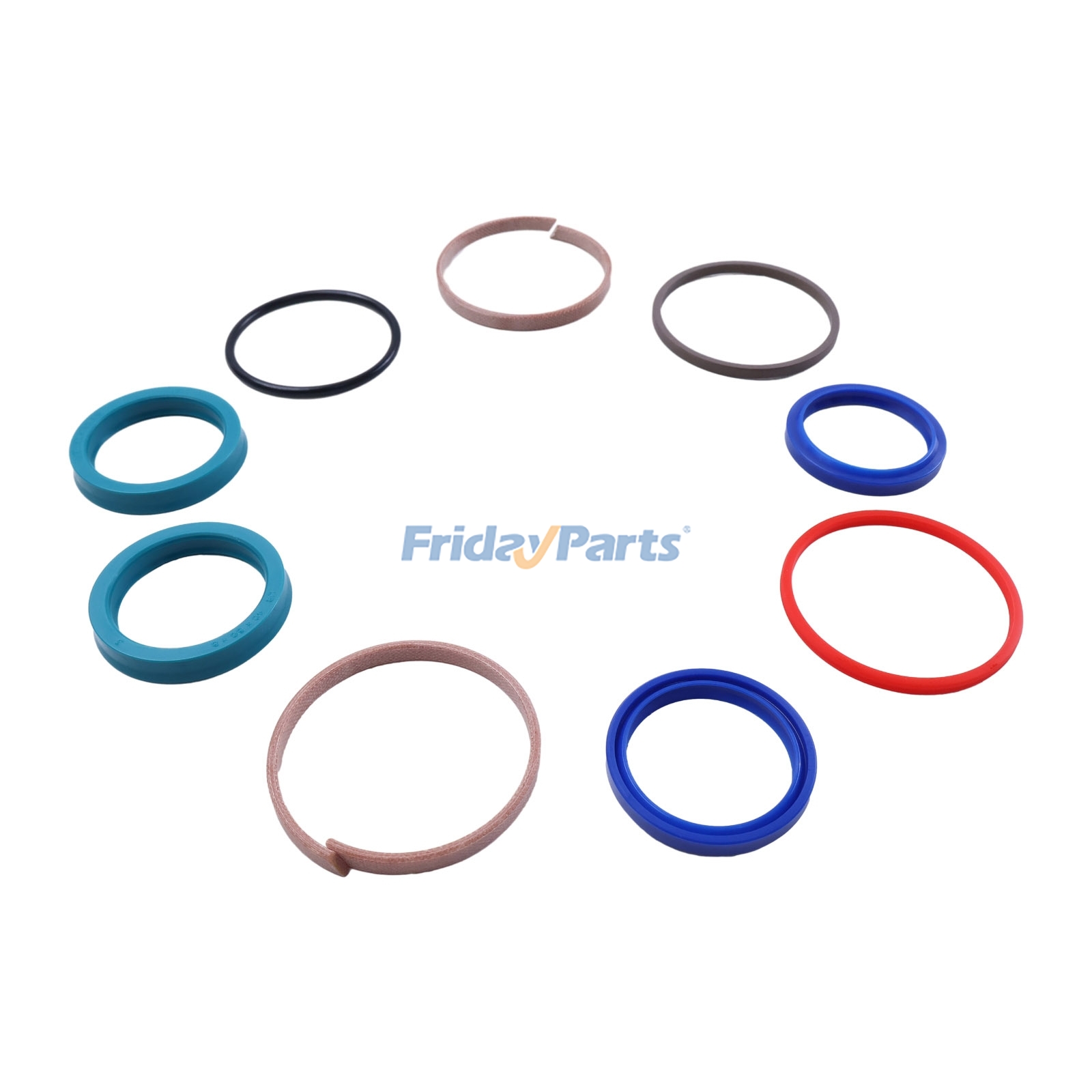 Kit de sello de cilindro hidráulico T218502 para motor John Deere 4045HT072 4045HT073 4045HT082 Cargador 210K 210L 310L 325K de FridayParts