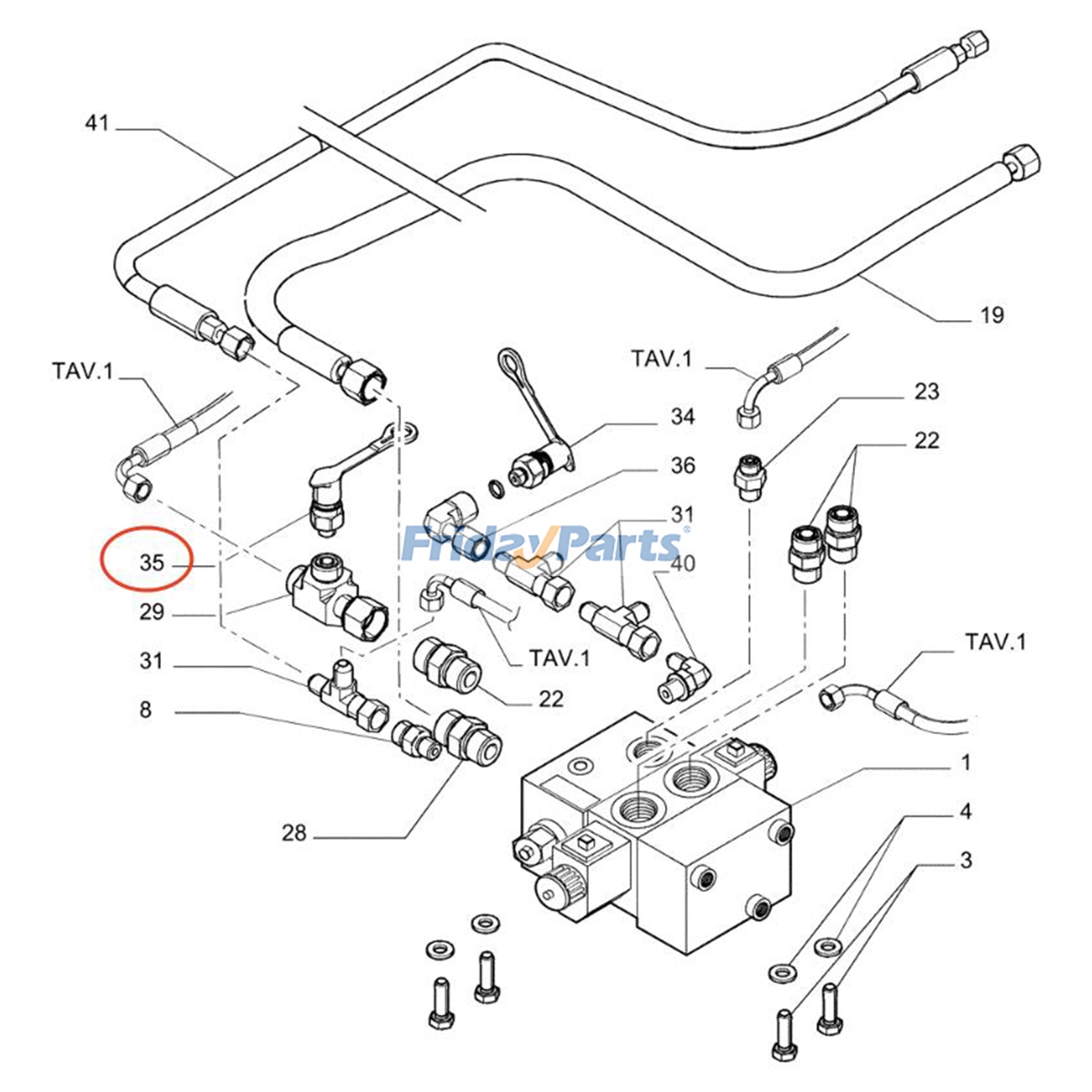 Hydraulic Diagnostic Coupler for Telehandler