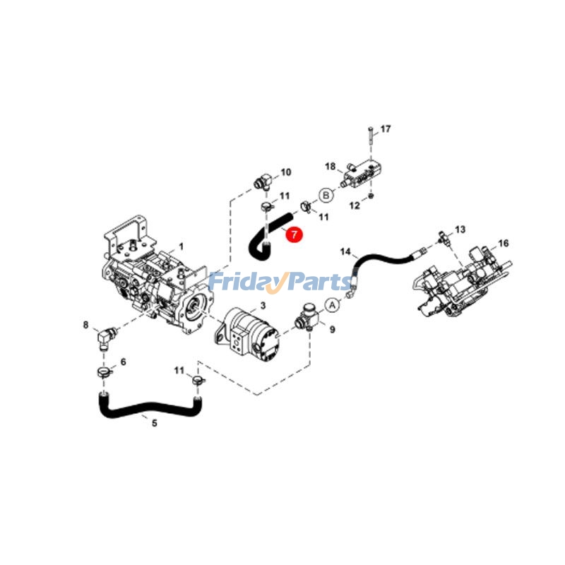 ローダー 油圧排水ホース
