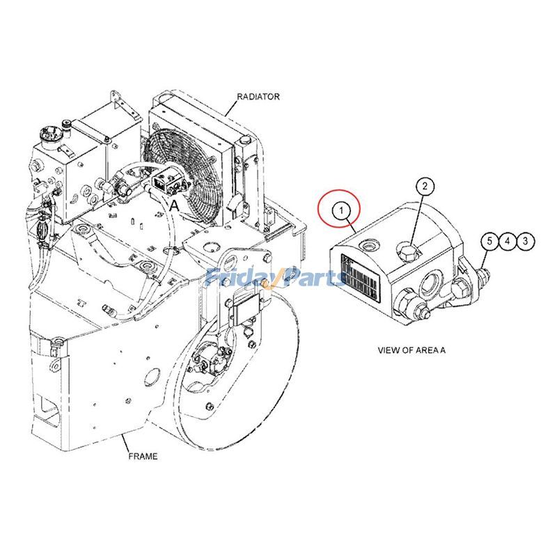 Hydraulic Fan Motor 307-3036 for Caterpillar CAT Skid Steer Loader 216B 226B 232B 236B 236D 242B 242B3 242D 252B