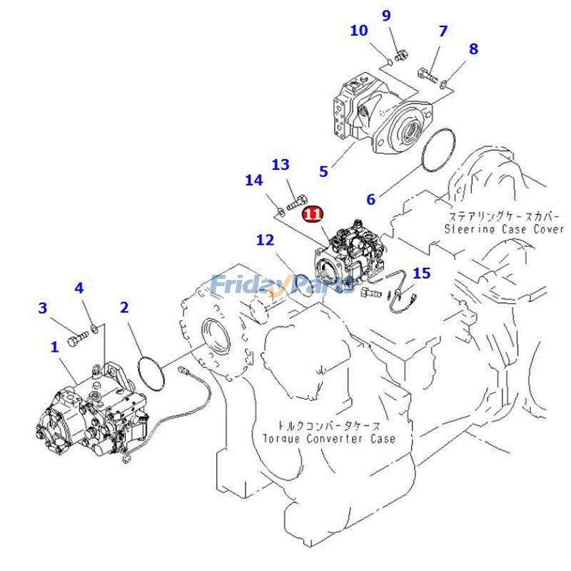 Hydraulic Fan Pump 708-1S-00240 for Komatsu D61EX-15 D61PX-15 D65EX-15 D65PX-15 D65WX-15 D85EX-15